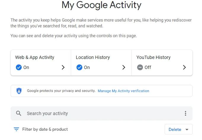 Google Search History