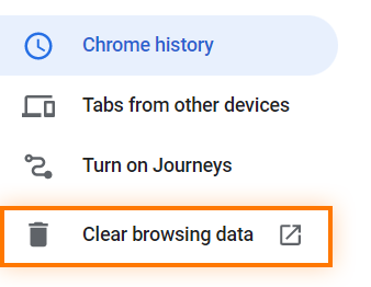 Clear browsing data
