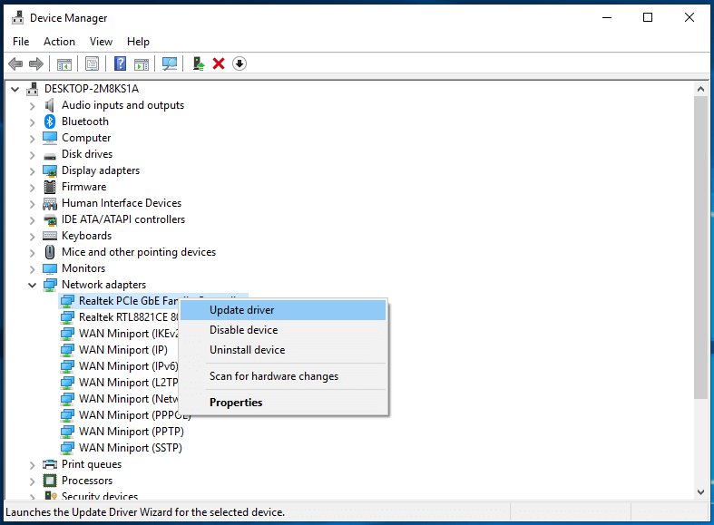 Update Your Network Adapter Driver