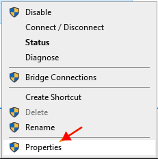 Windowsでネットワークプロパティを開く