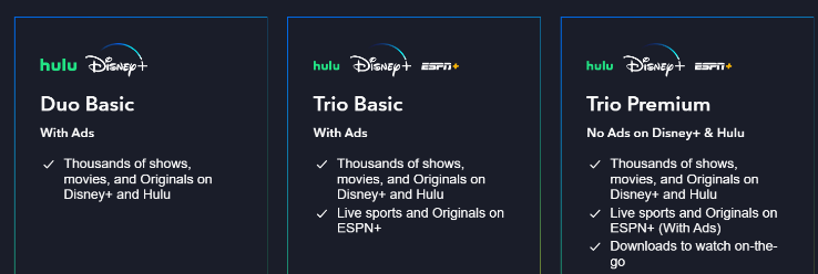 Пакеты Disney Plus