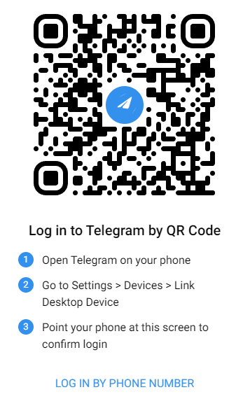 Log Masuk Telegram dengan Kod QR