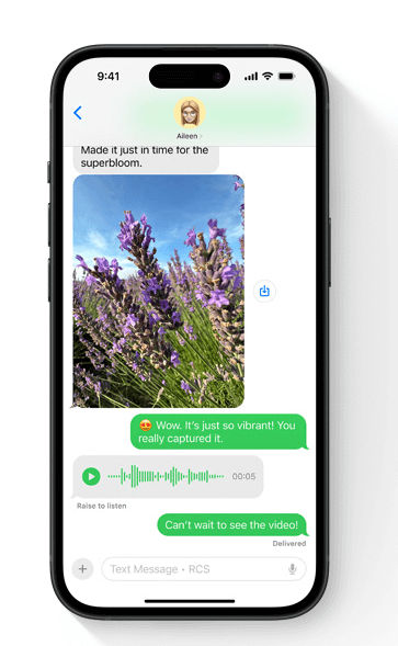 iPhone16 RCS Message