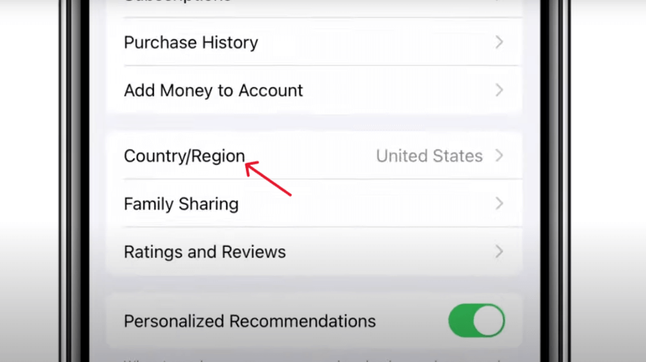 Change App Store Country