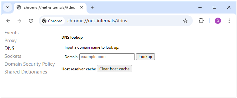 flush DNS in Chrome