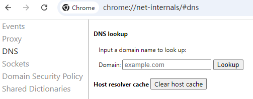 Flush DNS Chrome