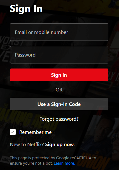 Войти в Netflix