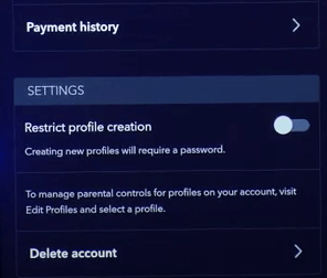 навсегда удалить учетную запись Disney Plus