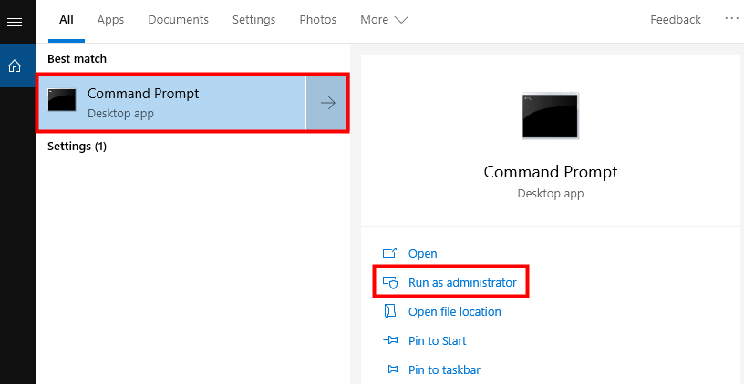 Open Command Prompt