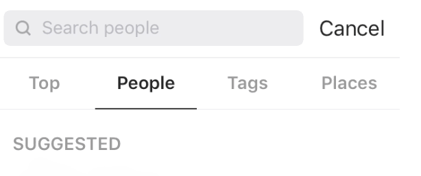 Search people on Instagram