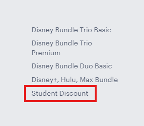 Click on the “Student Discount”