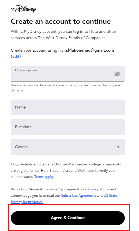 Enter Your Information