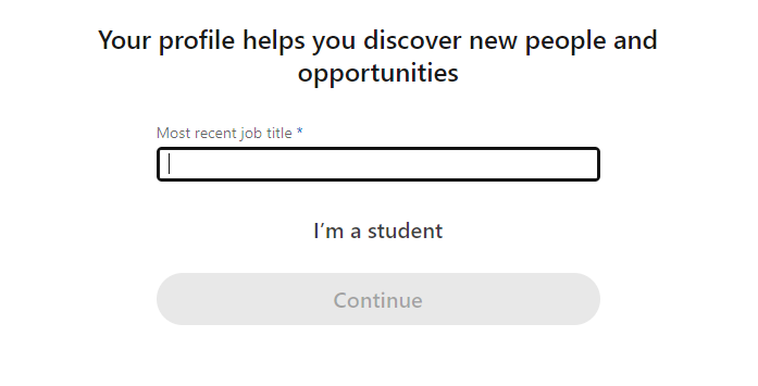 LinkedIn 프로필 만들기