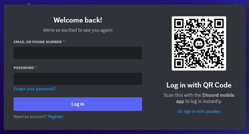 Open Discord and Log In