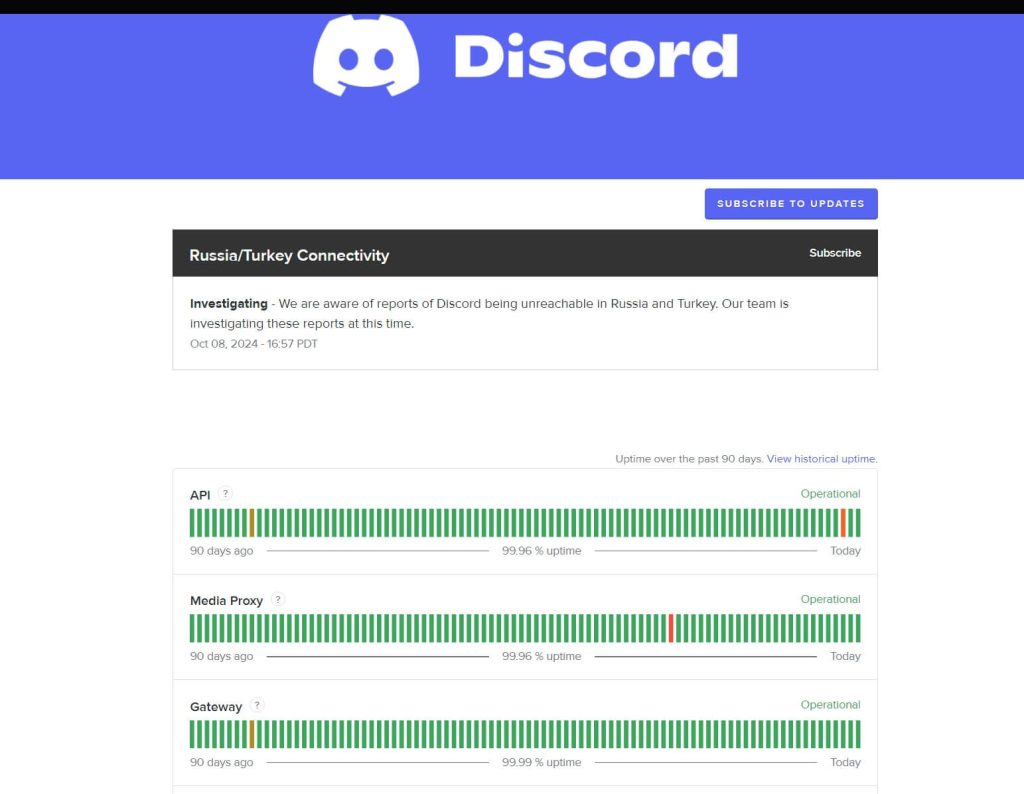Discord 伺服器狀態