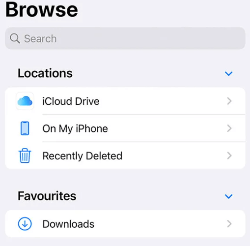 Find Saved or Downloaded Files on iPhone