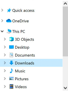 Downloads Folder on PC