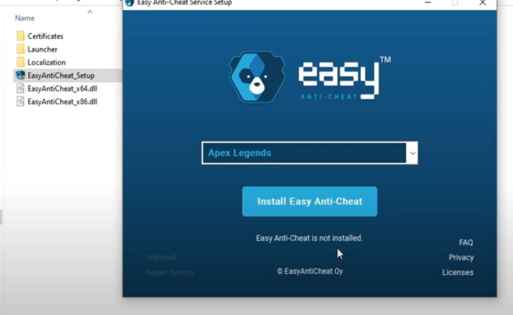 Easy Anti-Cheat Download Pop-up