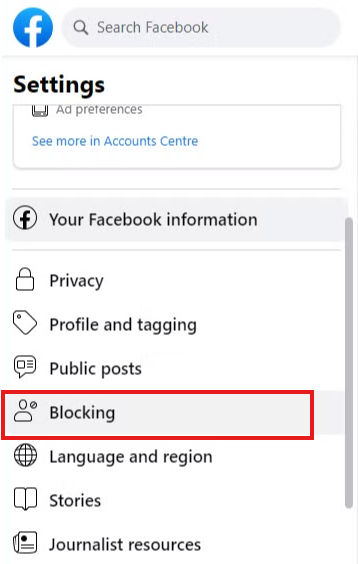 Как заблокировать кого-то на Facebook через десктоп