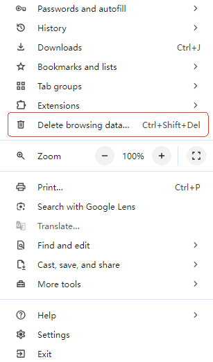 Clear Google Cache