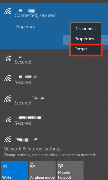 How to Forget a Network on Windows