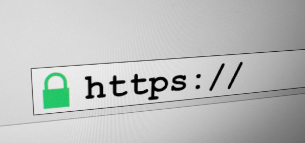 Secure website with a green padlock icon and “https://”