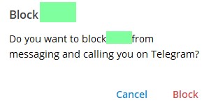 Select “Block”