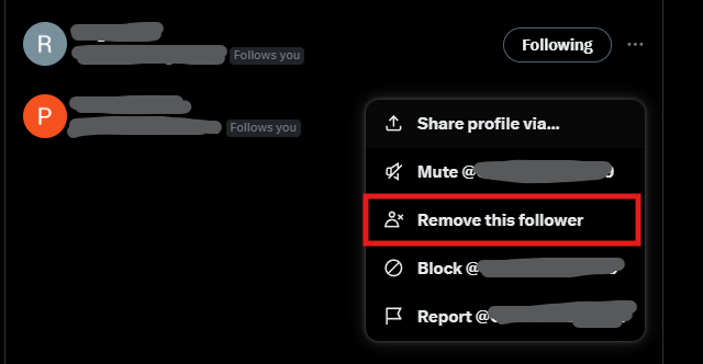 Remove Followers on Twitter