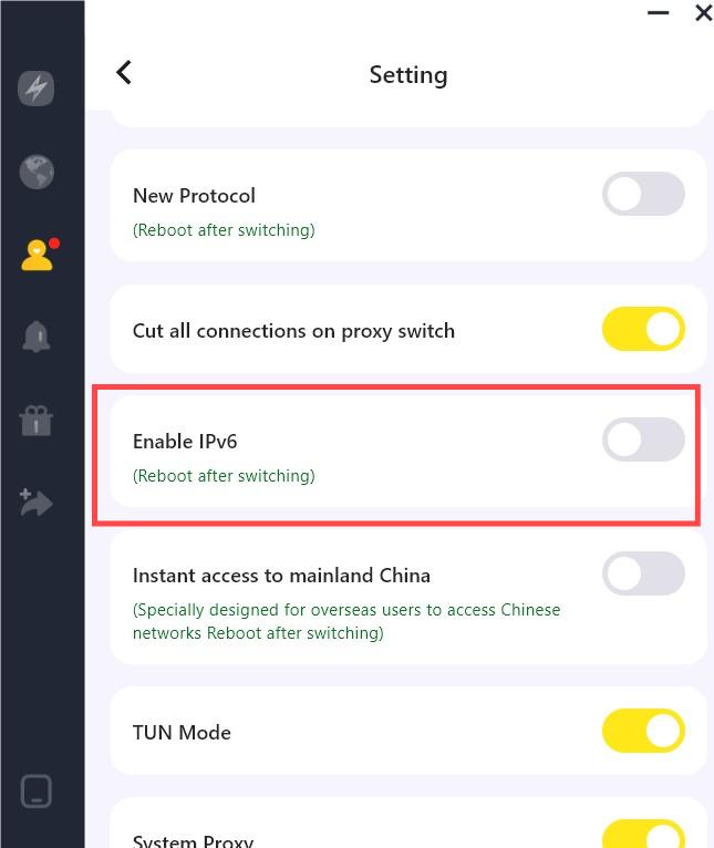 Enable IPv6 on LightXtreme VPN