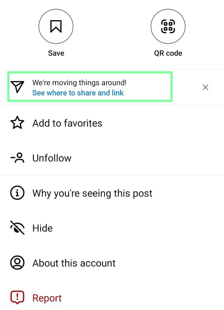 Click “We’re moving things around”