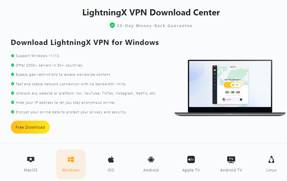 LightXtreme VPN: Free VPN for Amazon Prime Video