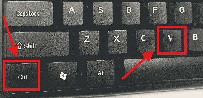 粘贴:Ctrl+V