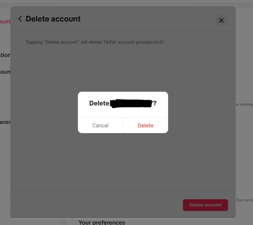Click "Delete" to Confirm the Action