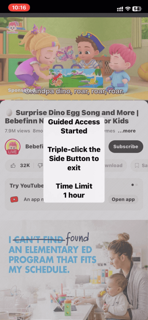 Successfully lock screen for your kids