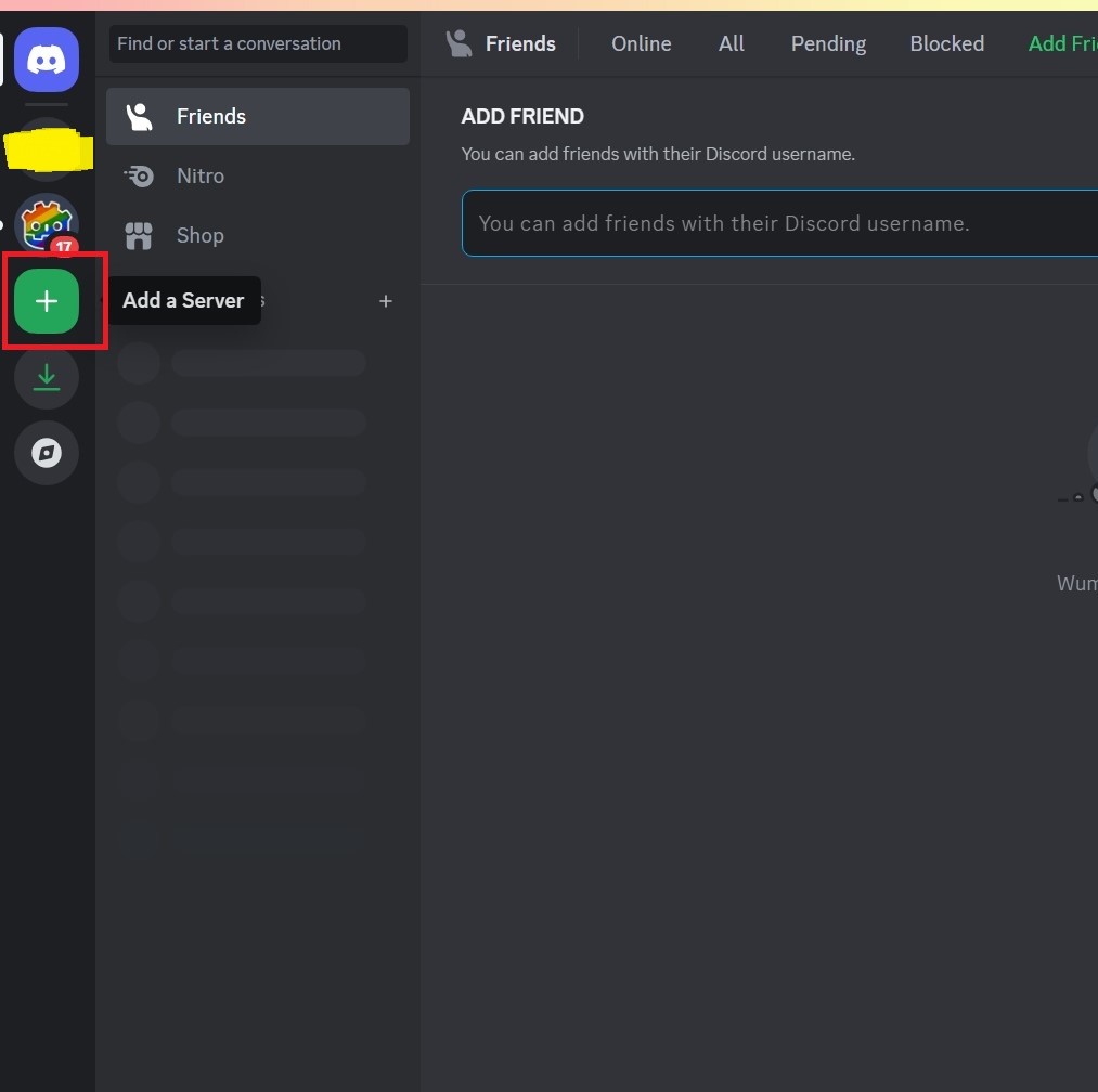 Click "Add a Server"