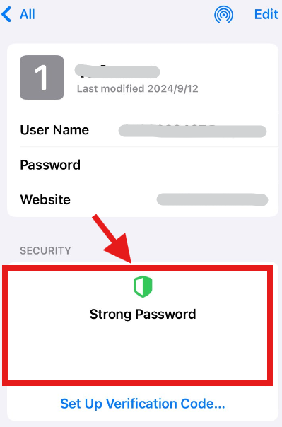 iPhone デバイスでより強力なアプリ パスワードを確認する
