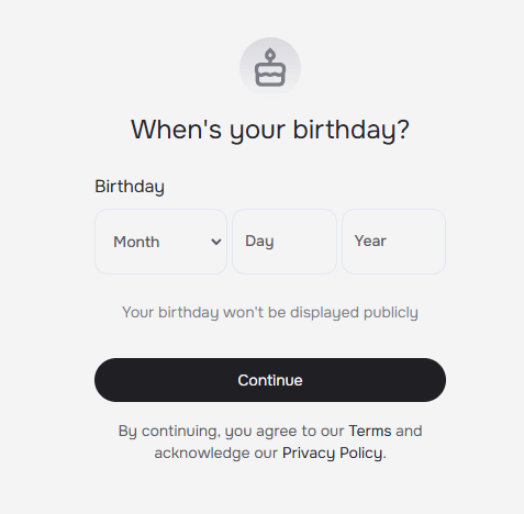 provide your birthday date