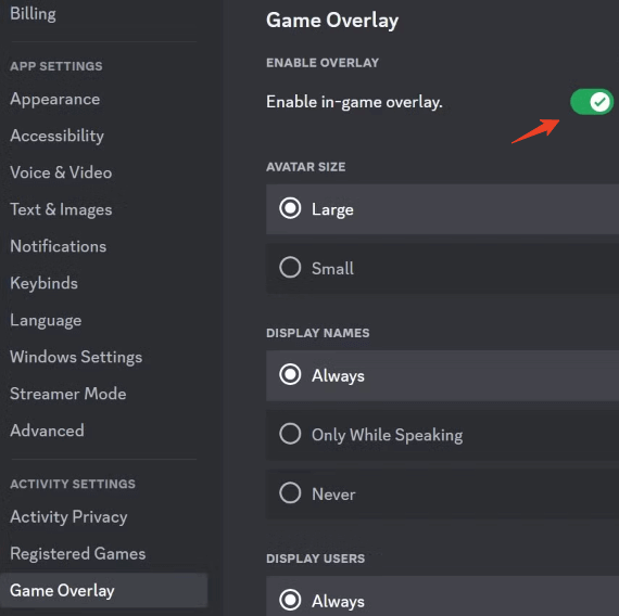 How to Turn On/Off Discord Overlay