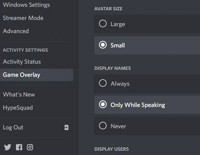 Customize Discord Overlay Settings