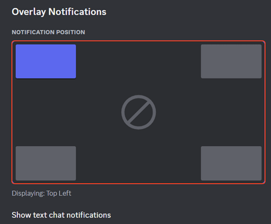 Set the Location of Overlay Notification