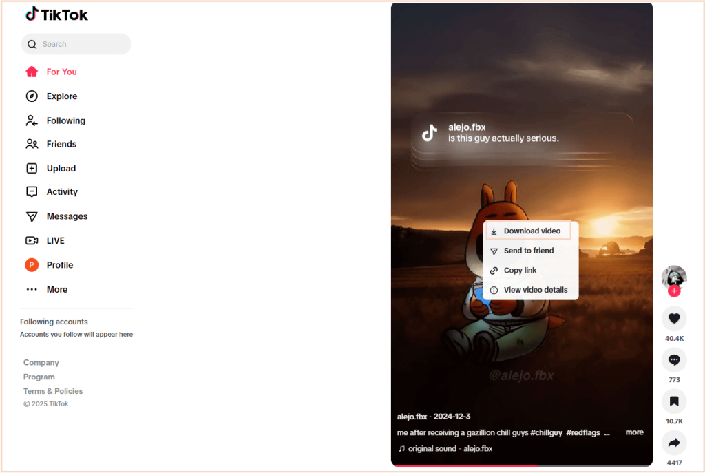 download TikTok videos