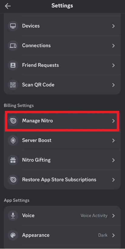 Manage Nitro