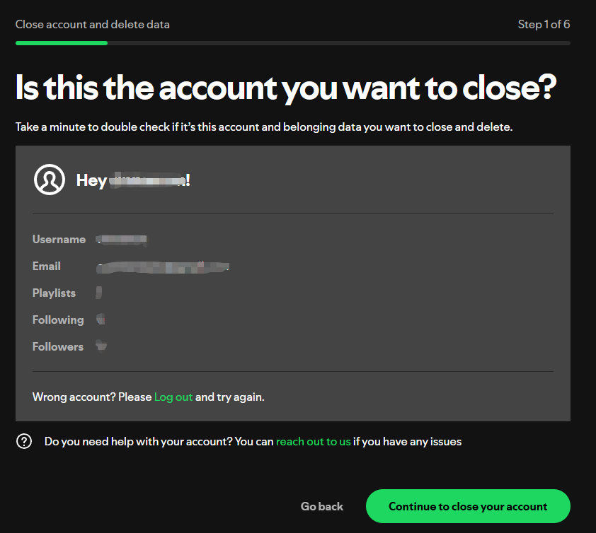 confirm if it is your account first