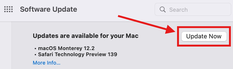 Click “Update Now” to start downloading and installing the latest macOS update.