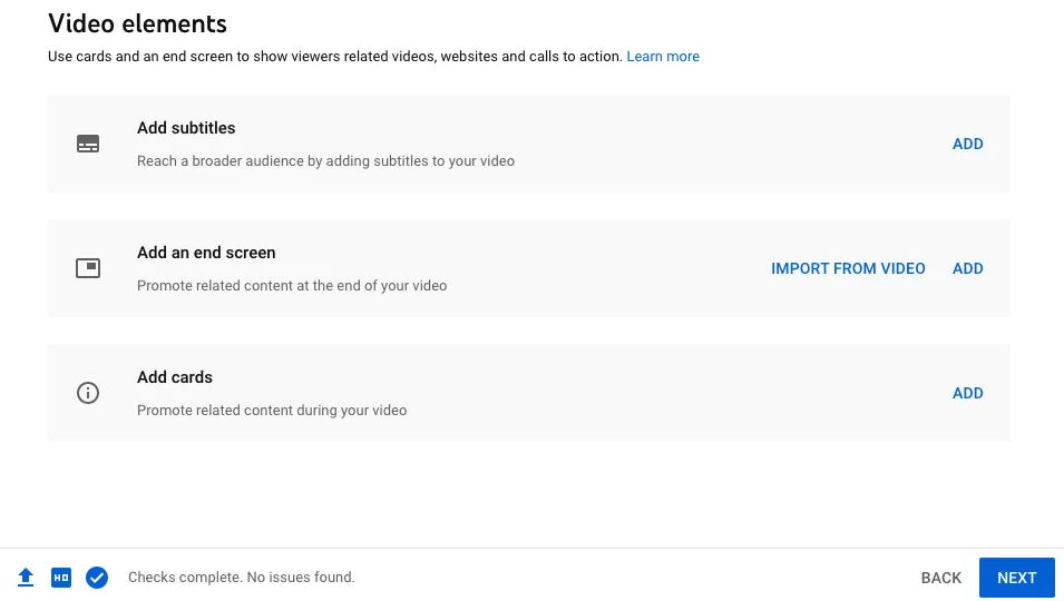 Add an End Screen and Cards to the Video