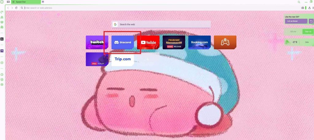 Discord Integration on Opera GX