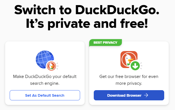 DuckDuckGo検索エンジン/ブラウザ