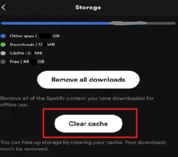 Clear Spotify cache