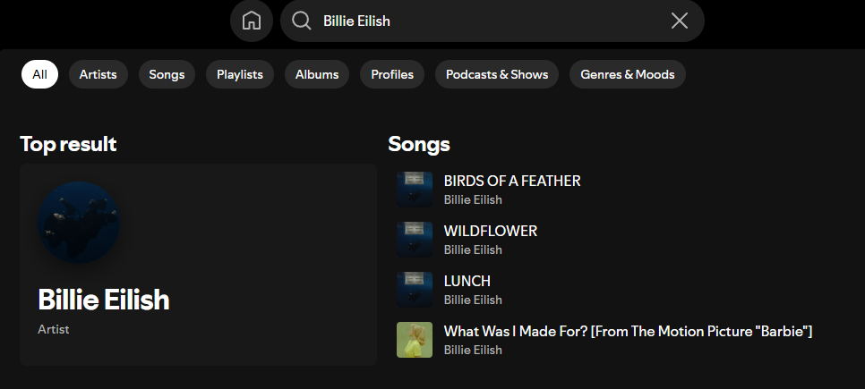 Spotify对比用户界面