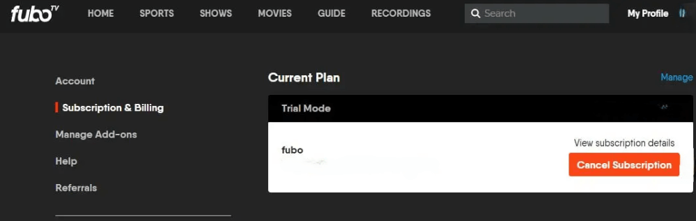 取消Fubo订阅